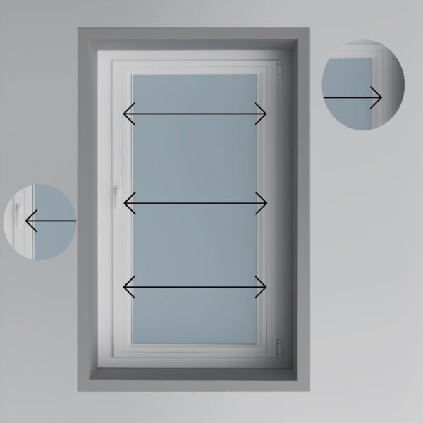 Meetschema breedte op glaslatten